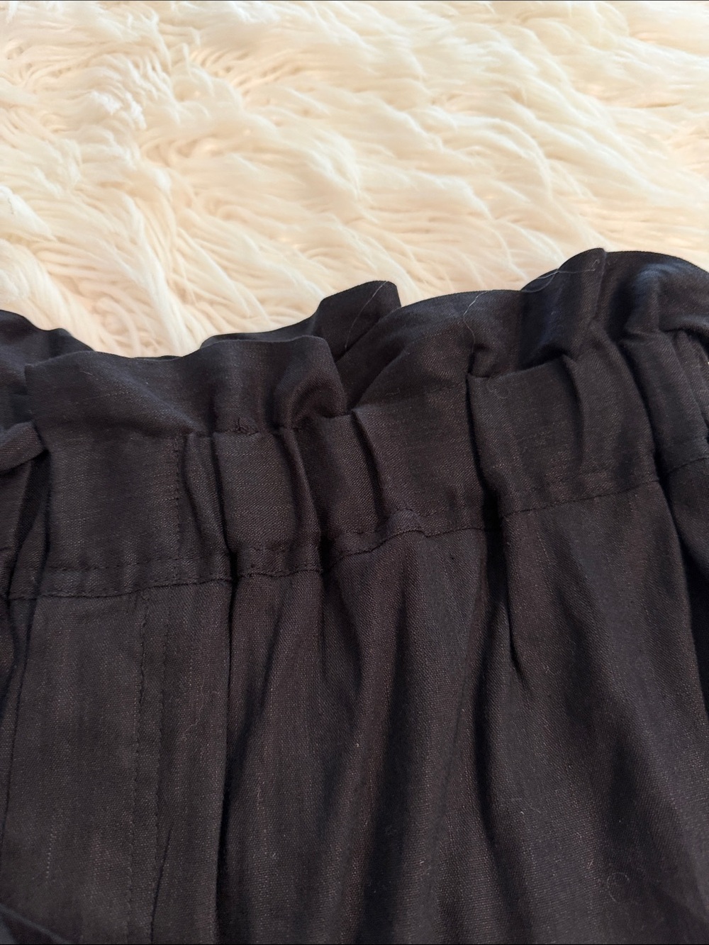 Gianni Bini Black Paperbag Waist Chinos size XL inseam 26” waist 36” elastic - Picture 8 of 8